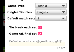 Tennis Stats Scorer screenshot